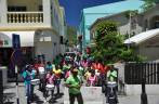 Bateria formada apenas por crianças, em rua de Philipsburg, capital de Sint Maarten - Caribe